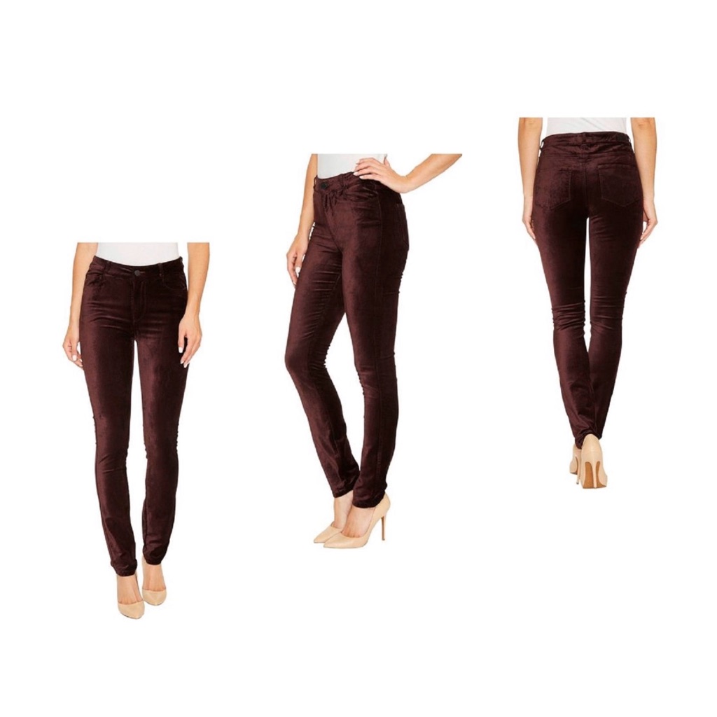 Paige Velvet Hoxton Ankle Skinny Pants